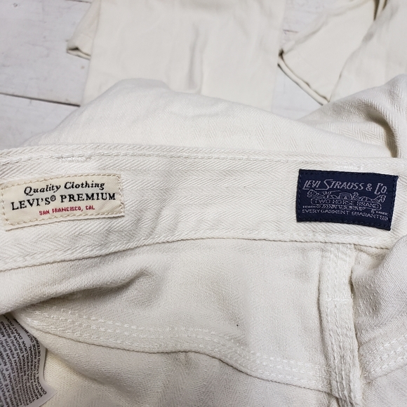 Levis mens 36x34 cream white cotton painter chore utility pants jeans - Picture 9 of 14